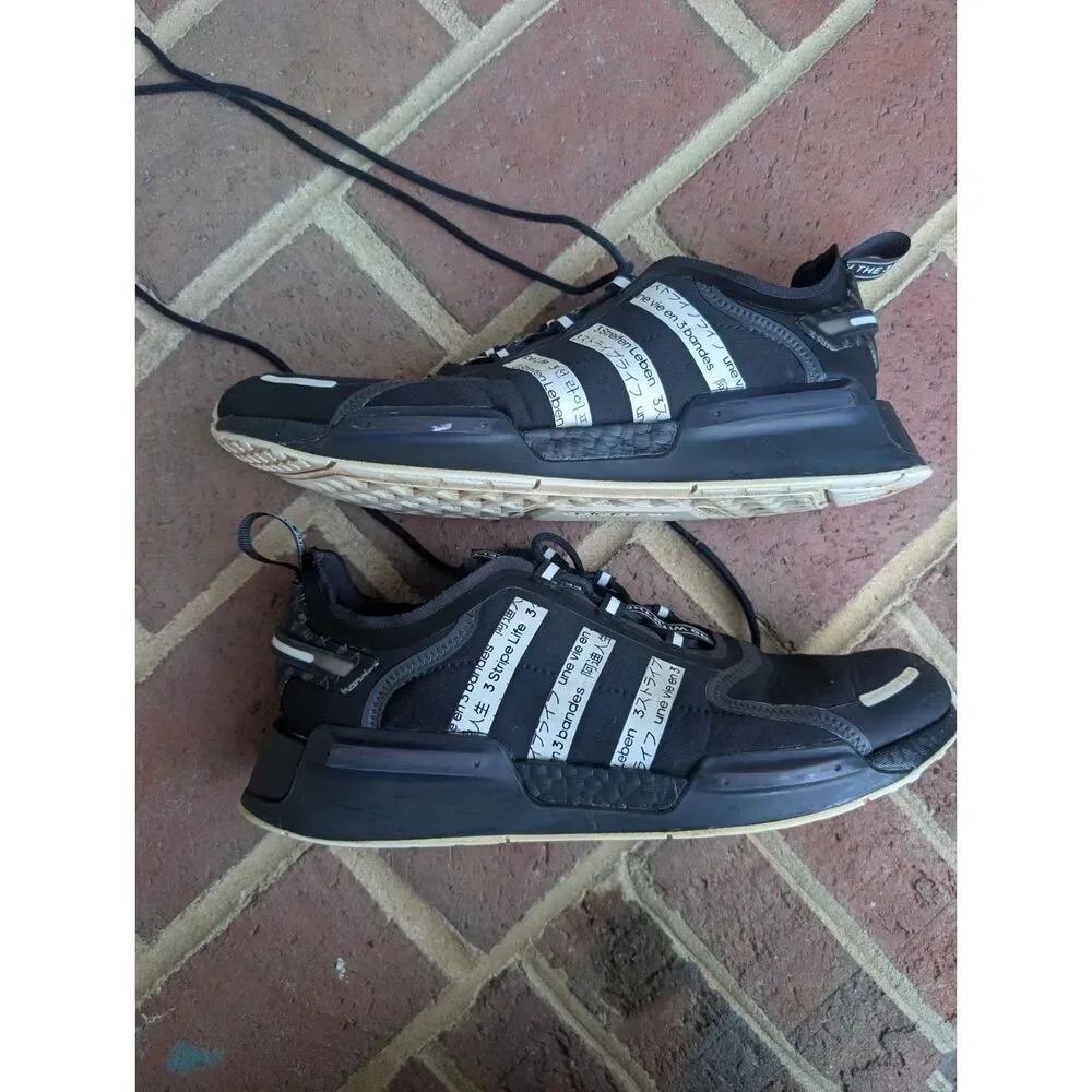 Adidas NMD_V3 3 Stripe Life Black Sneakers Men's Size 11.5 FZ5964